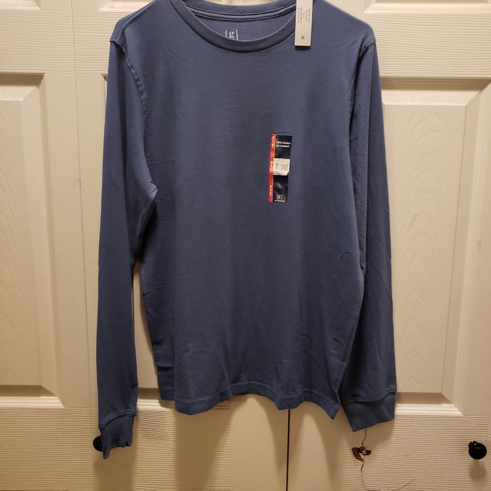 George Blue Long Sleeeve Crew Tee Size Small